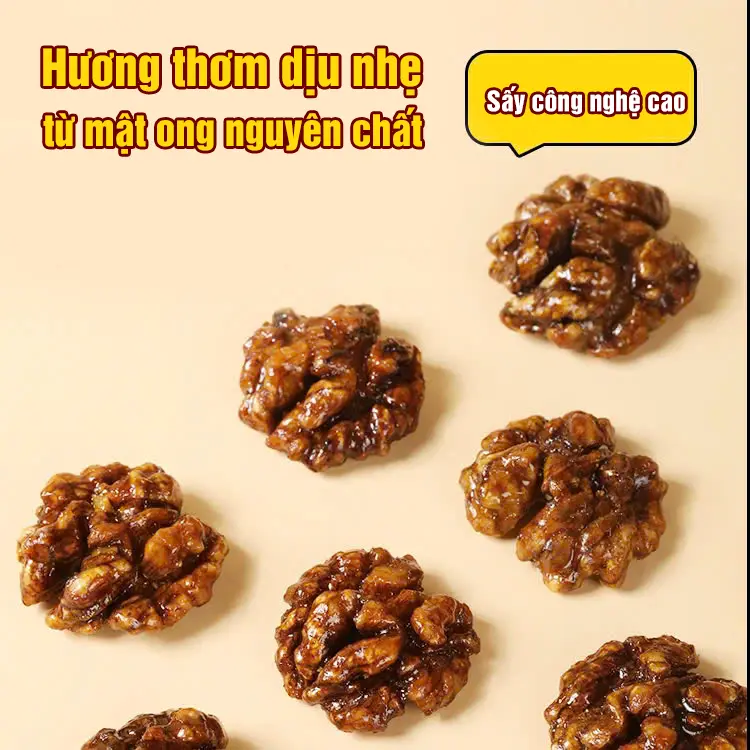 Hạt Óc Chó Mật Ong Không Đường Bổ Xung Dinh Dưỡng, Túi 500gram Snack Foods  Ăn Vặt 3