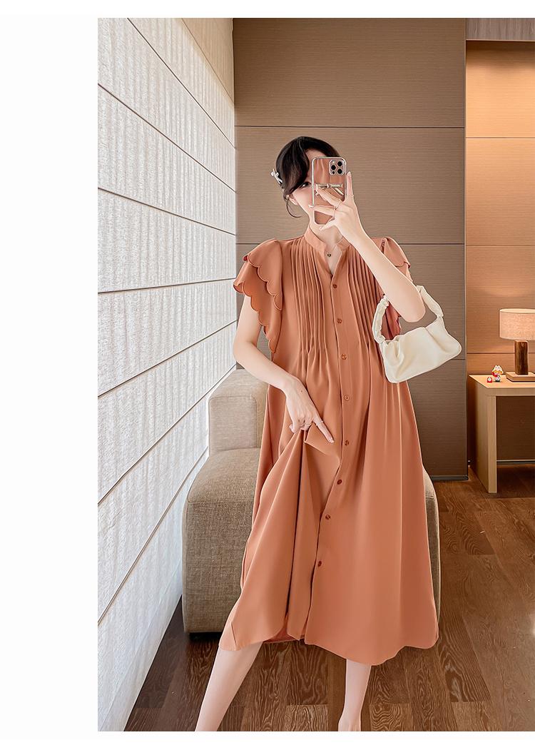 Product Introduction of E69990# Postpartum Embroidery Plus Size Womens Dresses Summer New Arrival Pregnancy Clothes Pregnant Mid-Long Breastfeeding Dress 15