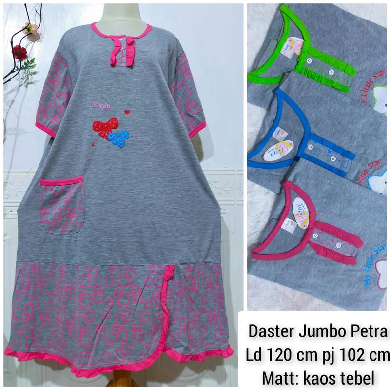Daster super jumbo XXL Ld 120 cm bahan kaos 1