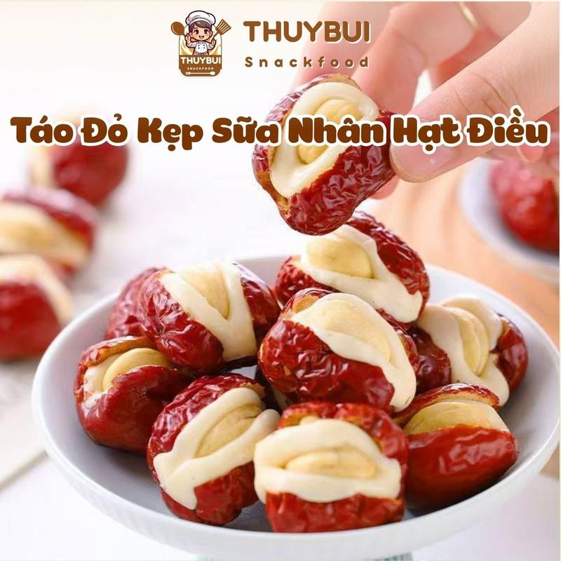 Táo Đỏ Kẹp Sữa Lạc Đà Nhân Hạt Điều TB, Kẹo Táo Đỏ Kẹp Sữa Lạc Đà Và Nhân Hạt Điều Dinh Dưỡng Ăn Kiêng Healthy