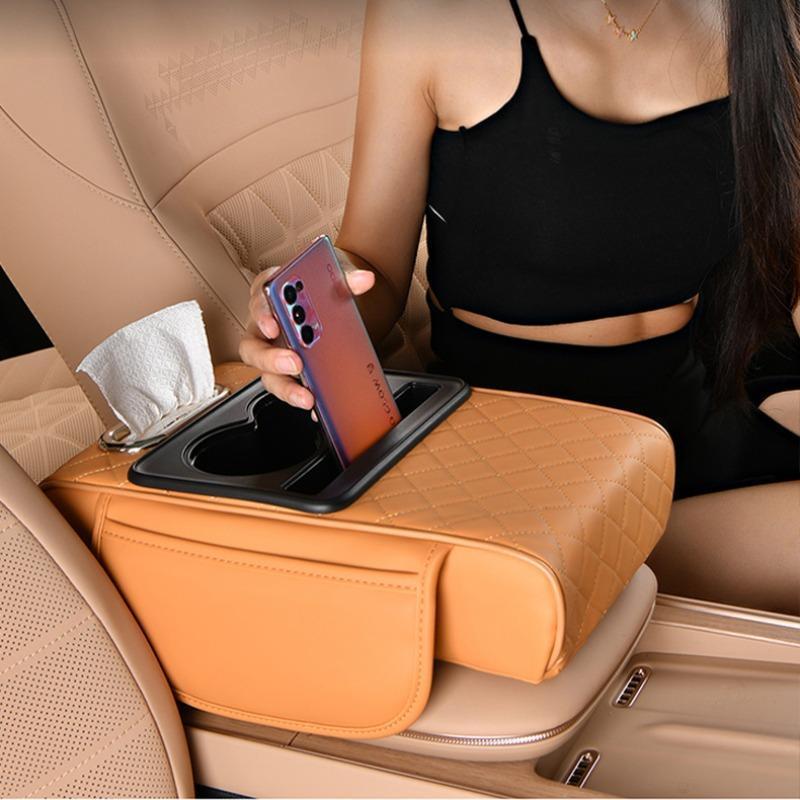 Product Introduction of Car Armrest Box Storage Bag, Multifunctional Car Armrest Box Mat, Car Tissue Box, Central Elbow Heightening Mat, Car Interior Accessories 4