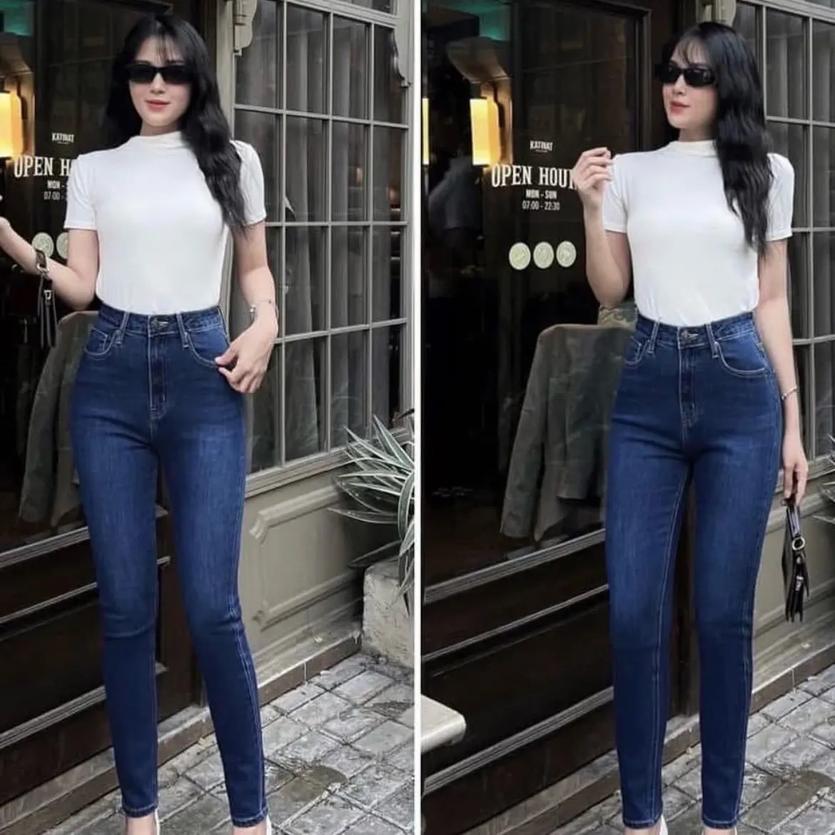 Quần jeans nữ lưng cao ống ôm ( size 26-36 ) Women