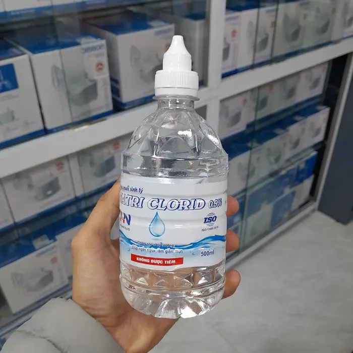Nước muối sinh lý 0.9% Hải Nam, nước muối chăm sóc răng miệng [chai 500ml] Nước Súc Miệng Súc Miệng 0