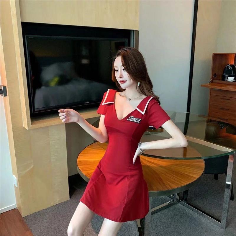 Product Introduction of Váy Chữ A, Phong Cách Hàn Quốc, Thời Trang Và Thanh Lịch, Cổ Điển Hepburn, Dành Cho Nữ, Váy Cổ Chữ V, Mỏng Vừa Vặn, Bó Sát, Hàng Mới Về Mùa Hè 2024 7