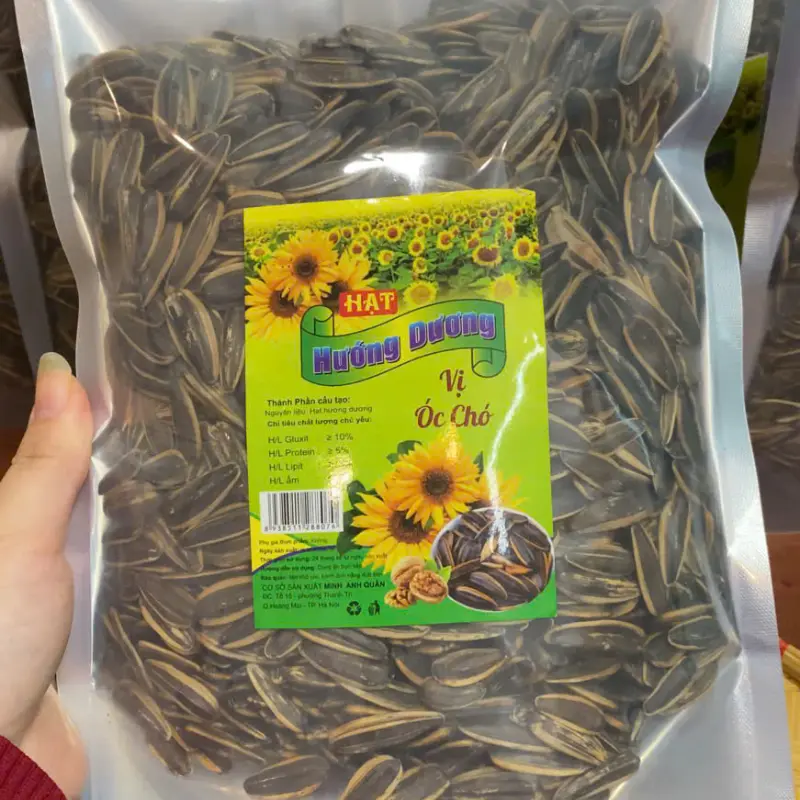 Hướng dương tẩm vị caramen, hạt hướng dương nguyên vị, hướng dương vị dừa , hướng dương vị óc chó,  hướng dương hiệu bà già ((túi zip 500gr) 7