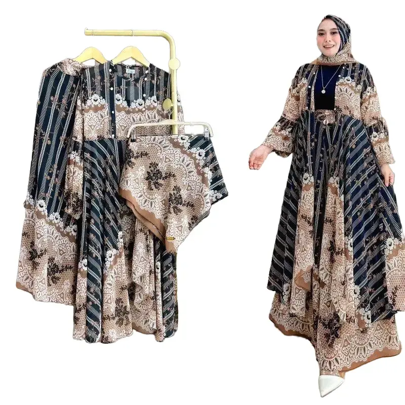 Gamis Set Hijab wanita Nagita series 0