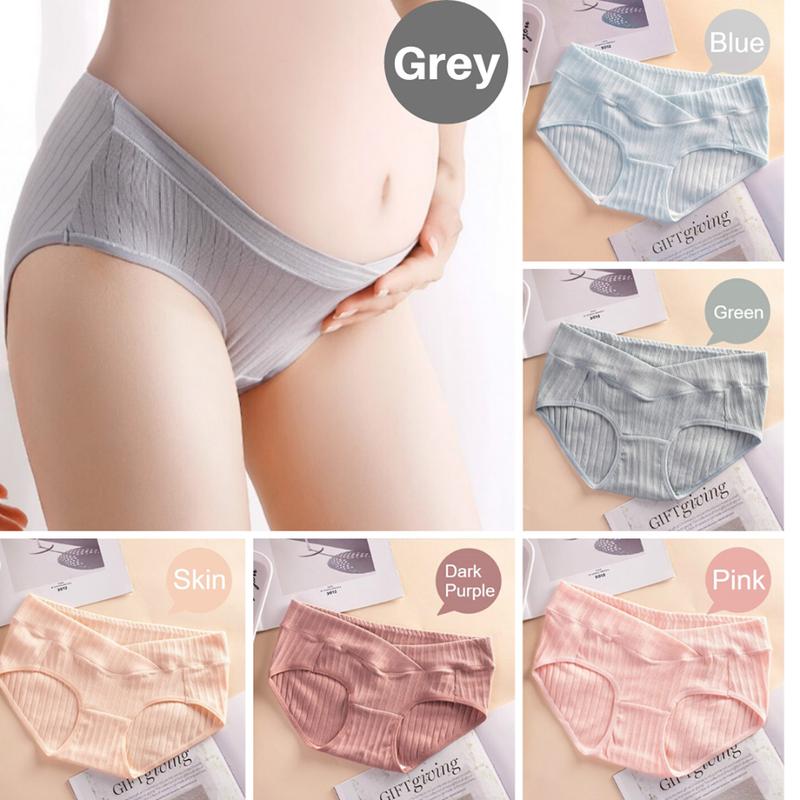 (READY STOCK KL) (1PC/3PCS) Women Lady Maternity Pregnant 100% Cotton Normal Or C-Section Pregnant Low Waist Panty Underwear Panties Seluar Dalam Mengandung 6
