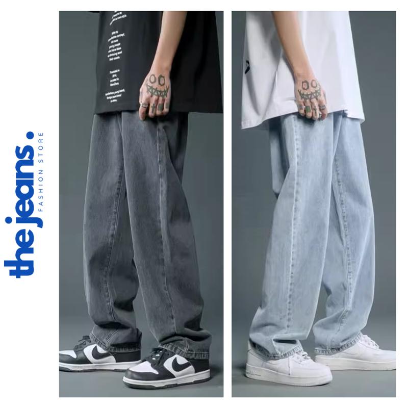 Quần jean nam baggy ống suông rộng xu hướng hottrend 2024 Menswear Pants quần  jean xanh trắng Ong Có Túi