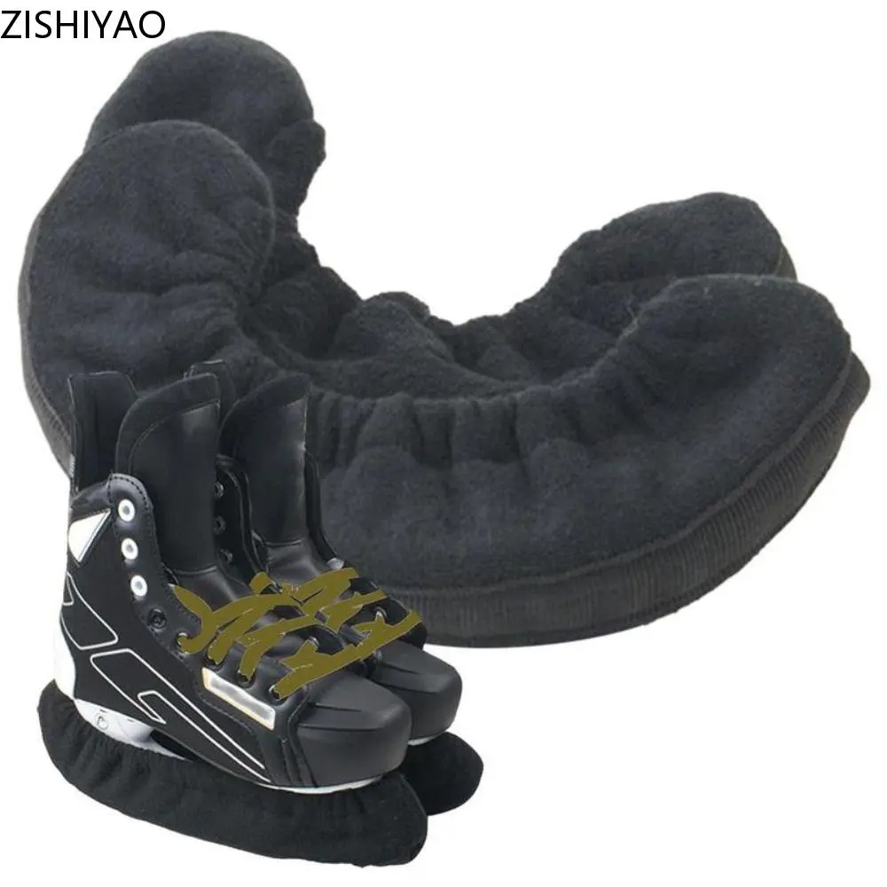 ZISHIYAO Universal Dustproof Ice Skate Cover Shoe Sole Elastic Hockey Shoes Guards Black Anti-slip Skating Skates Protector Skate Shoes