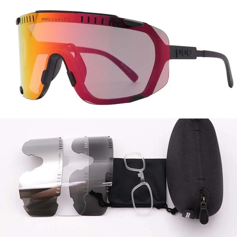 POC DEVOUR Cycling Glasses UV400 Polarized Sports Sunglasses Men Bike Goggles Women Running Shades For Fishing Driving Riding MTB