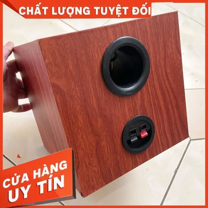 Vỏ loa bass 16 kích cỡ vuông 20cm gỗ MDF: Giá 1 chiếc