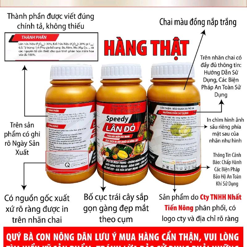 Lân Đỏ Speedy Mẫu mới 2025 ( 1 Chai ) - AT Fosika , Phân Hóa Mầm Hoa, Ra Hoa nhiều và Đồng Loạt, Vuốt Bông Mạnh, Bông Sáng, Cánh Hoa To, Không Gây Cháy Lá