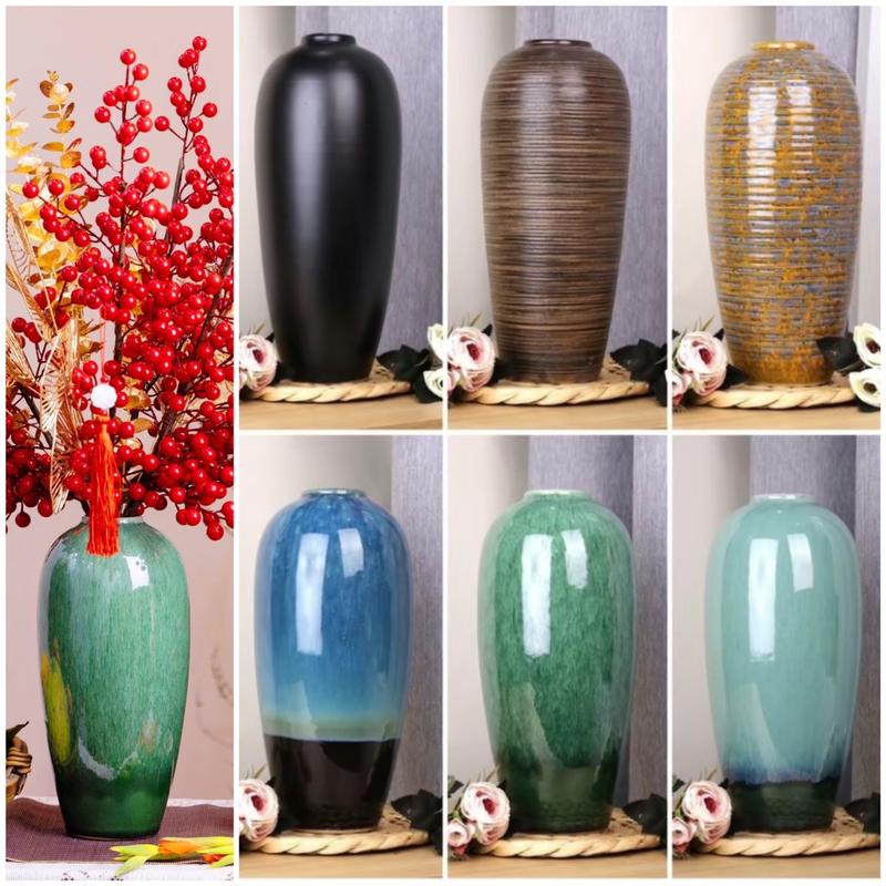 [HÀNG LOẠI 1] BST lọ hoa Bát Tràng dáng bom cao nhiều màu để cắm hoa tuyết mai, mộc lan, bình gốm trang trí Decor Phòng