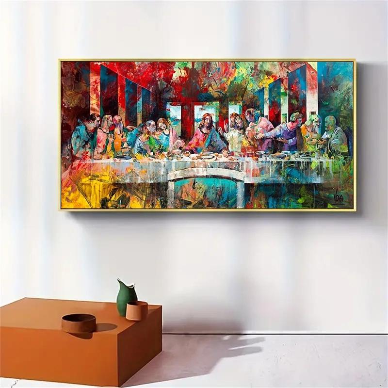 The Last Supper Graffiti Painting, 1 Count Canvas Wall Art without Frame, Wall Decor for Home Living Room Bedroom Office 4