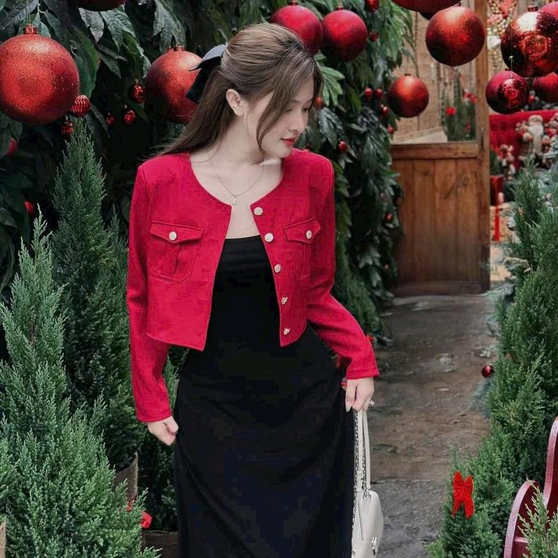 Set đầm Nữ thun tăm 2 dây kèm áo khoác linen tay dài đi chơi đi tiệc đều sang (free size eo dưới 78cm) Women Dress 1