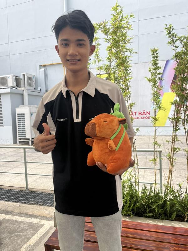 Gấu Bông Capybara Chuột Lang đeo cặp rùa Đáng yêu 28cm - Gấu Nhà Bé Thú Nhồi Bông Thú Bông Toy Đồ Chơi Phát Nhạc gấu bông gau bongs 1
