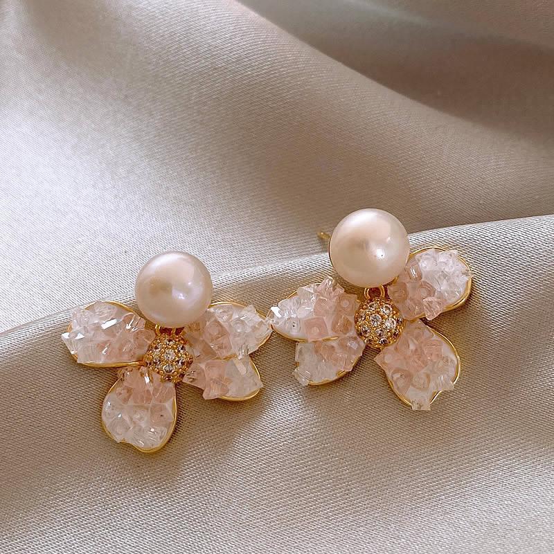 Product Introduction of Gradient Crystal Flower Earrings for Women - French Chic & Versatile Design, Lightweight & Elegant, Perfect Gift for Thai Festivals, Ideal for Fashion-Forward Women 25