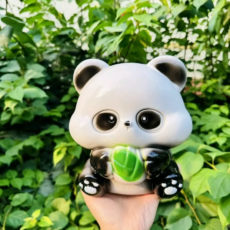 Gấu Trúc Cute, Heo Đất, Lợn Đất, Ống Tiết Kiệm, Đựng Tiền, Ống Heo Đồng 1