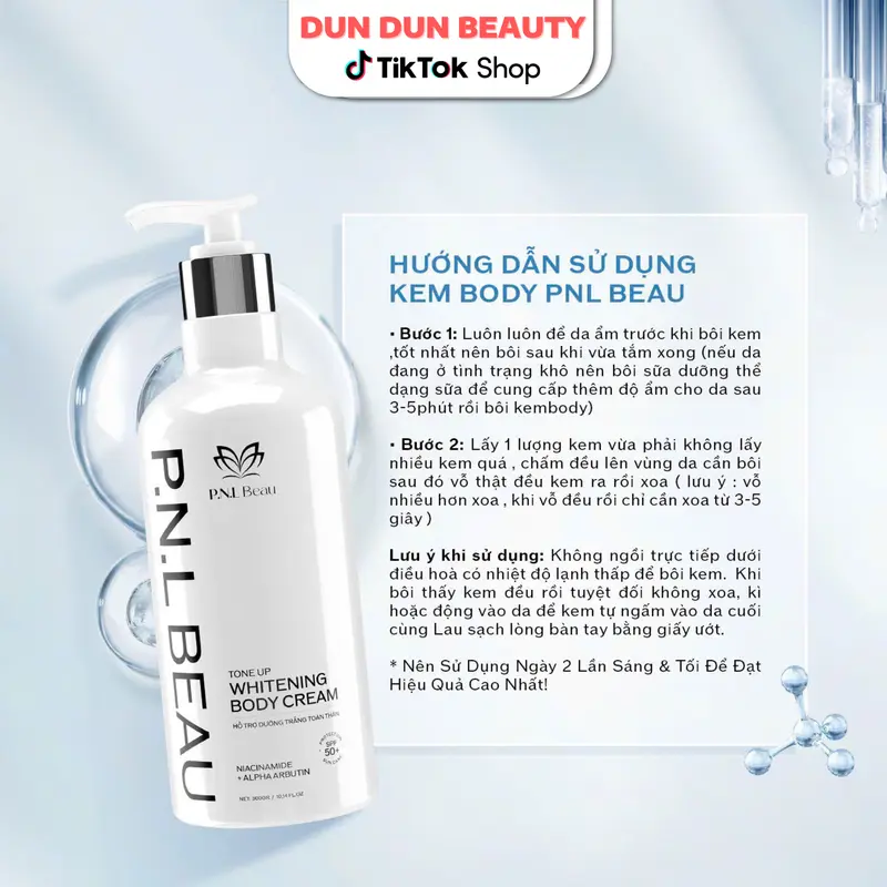 [ HOT ] Sét 2 Hũ Kem Body Beau PNL 300gram Hỗ Trợ Trắng  & Chống Nắng - Dun Dun Beauty dưỡng ẩm da khô 1