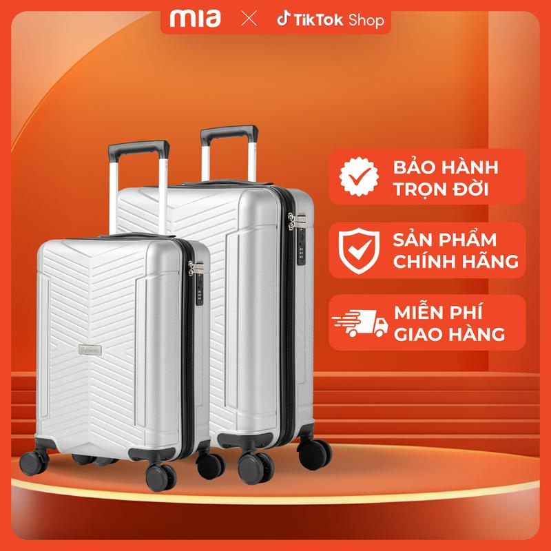 Combo 2 Vali Larita Nero Vali kéo du lịch Chất liệu nhựa PC ABS cứng cáp bền bỉ chịu mọi va đập hạn chế trầy xước,Khoá số TSA chuẩn HOA KỲ - vali MIA MIỄN PHÍ BẢO HÀNH TRỌN ĐỜI.