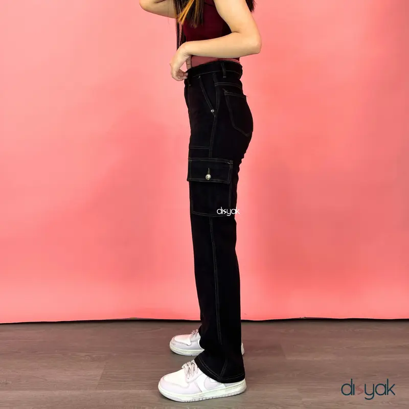 DISYAK - Boyfriend Cargo Celana Panjang Jeans 770-870-970 3