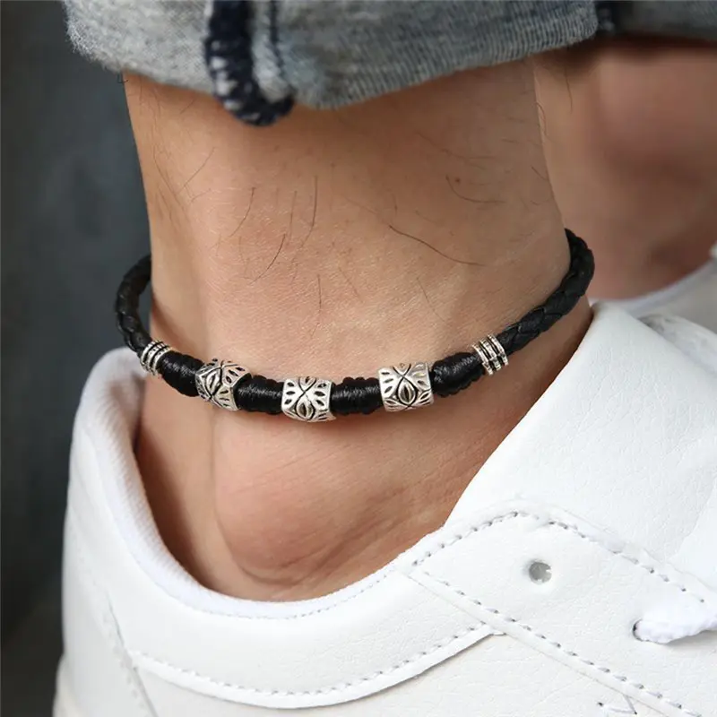 Handmade Mens Womens Rope Anklet Ankle Bracelet Barefoot Sandal Beach Jewelry