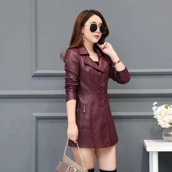 Áo Khoác Da Xuân Thu, Mới​ Nữ Jacket 7