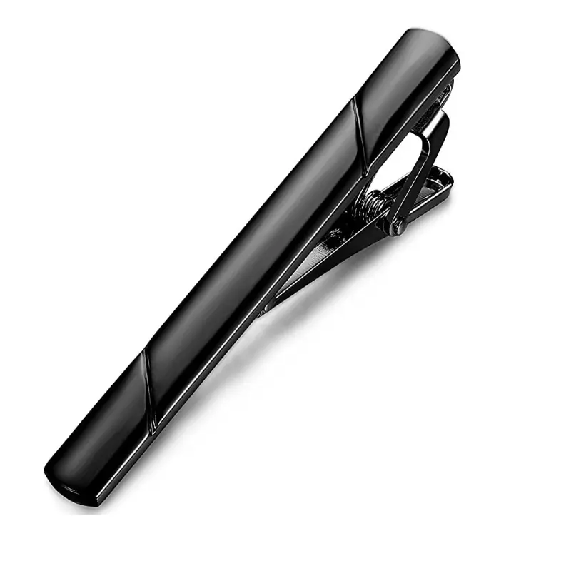 2025 New 1/4Pcs Men's Premium Solid Tie Clips - Stainless Steel Business Formal Necktie Clamps for Wedding Office Meeting Gift Sleek Matte/Polished Finish Classic Design 5