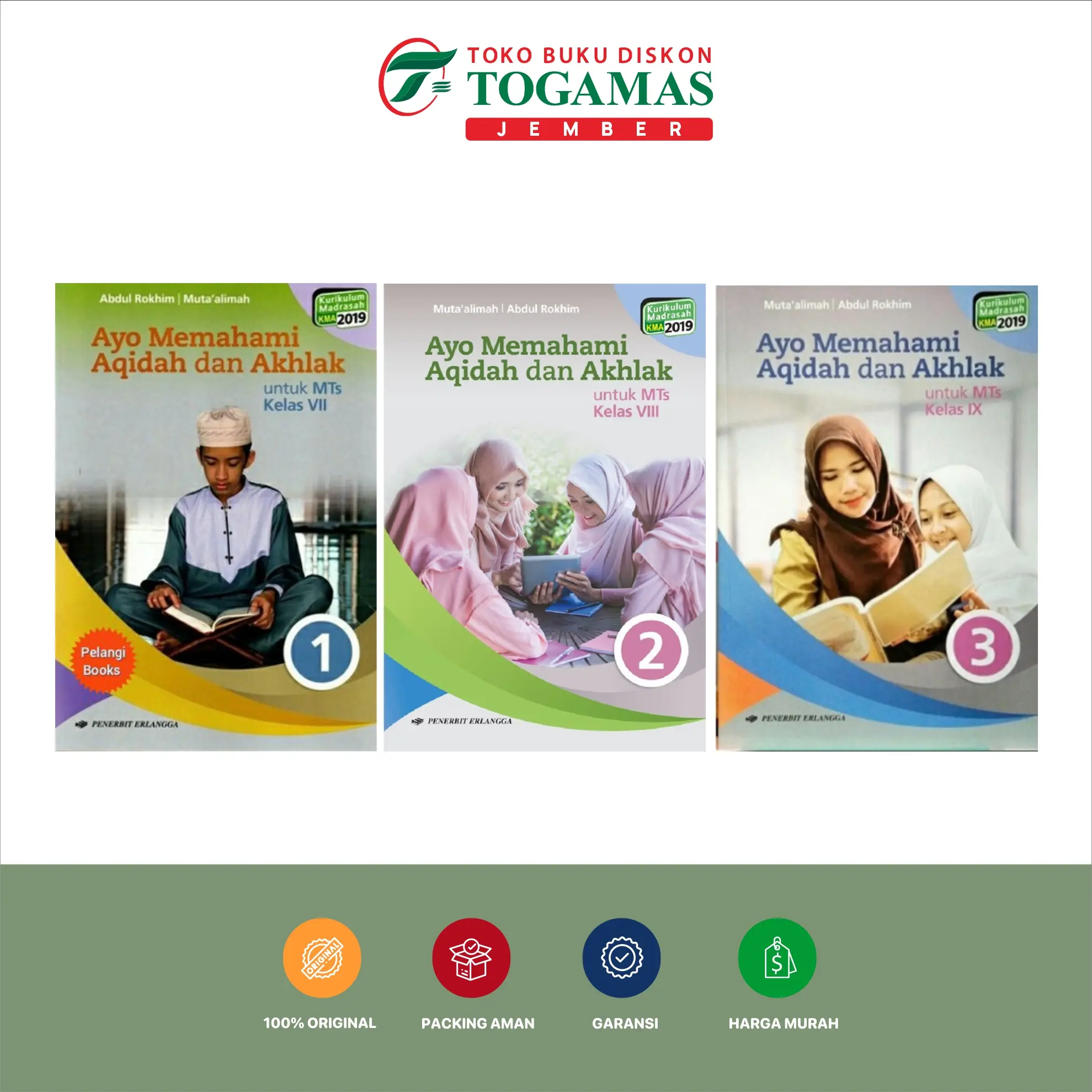 Buku Pelajaran Ayo Memahami Aqidah dan Akhlak SMP/MTS Kelas 7, 8, 9 Kurikulum Madrasah KMA 2019