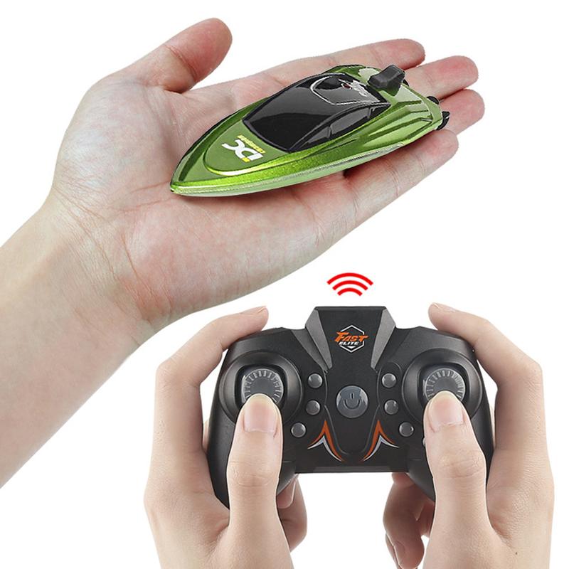 2.4GHz High Speed Mini RC Boat LED Light Waterproof Electric Remote Control Ship Children Remote Control Ship Toy Party Gift 5