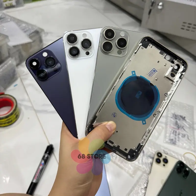 Vỏ độ thay thế - X/Xs/Xr/Xsm/11/11prm độ 13p/14p/15p CAM TO/CAM NHỎ 1 bộ gồm vỏ, phím và flash lắp khít đẹp lung linh Phụ Kiện Ốp Case 4