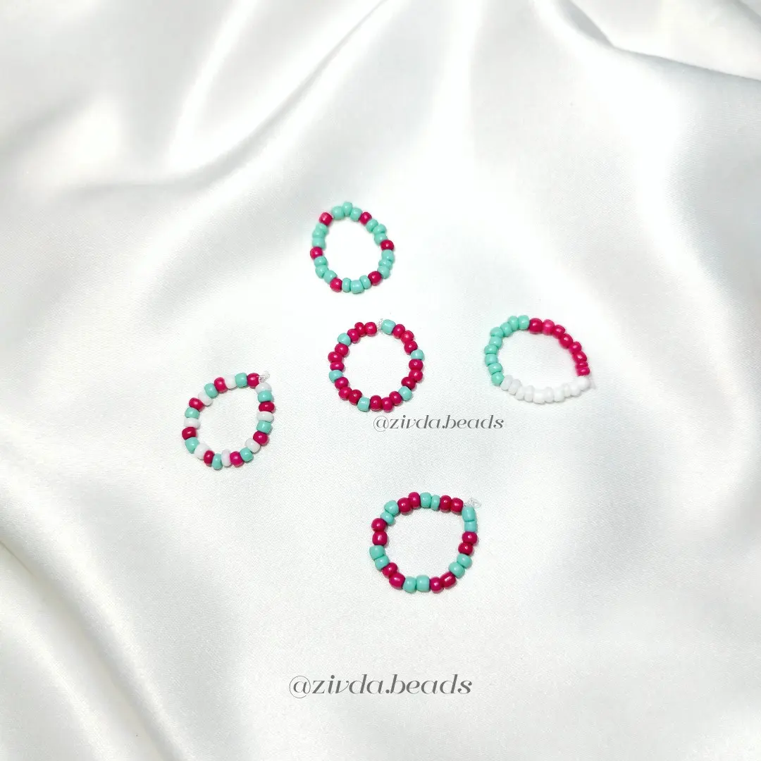 (Min. Order 10Ribu) Nora | Soleil | Prescot | Rori | Tori Cincin Manik/Cincin/Beads Ring/Ring FREE STICKER