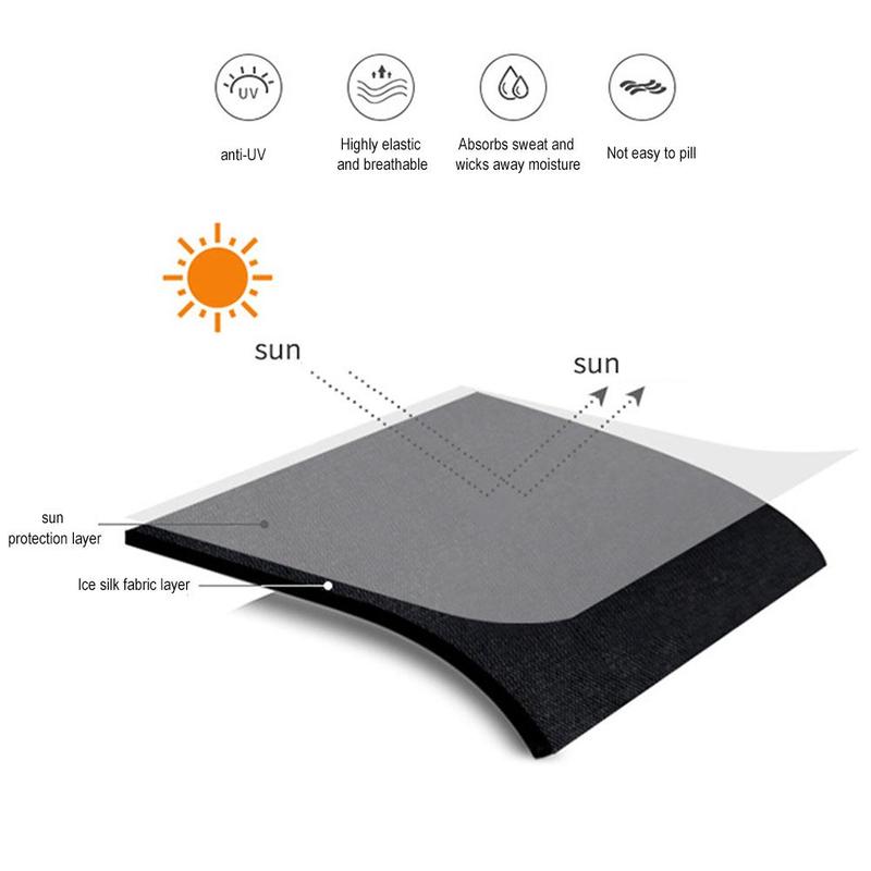 Product Introduction of New Black (enlarged 120-180) Zipper Bag  One Size Fits All Sunscreen Ice Sleeves Ice Silk Leg Covers Outdoor Cycling 34