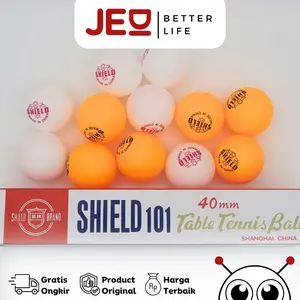 Bola pingpong / Bola tenis meja blue shield 101 isi 6 pcs + Bat Pingpong Tenis Meja Olahraga Pingpong