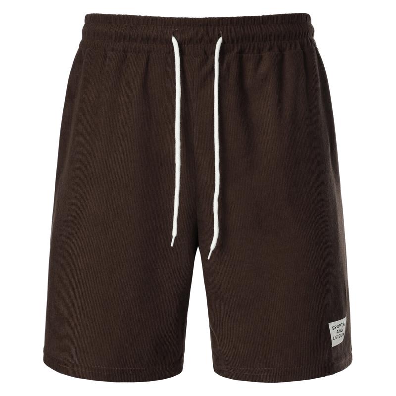 Product Introduction of 2025 Summer new solid color lace-up sweatpants corduroy simple quarter shorts men's shorts casual pants spot selu  ar  kargo mens  jeans 20