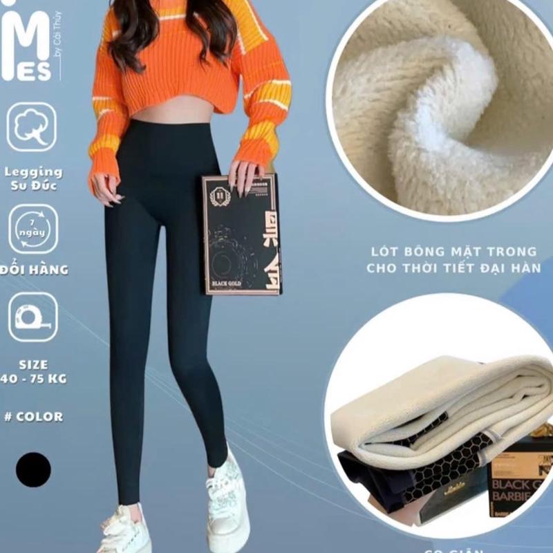 Quần Legging Chất Đúc Su Lót Lông Dê dày 10.0 Đanh Chất dành cho thời tiết đại hàn rét buốt