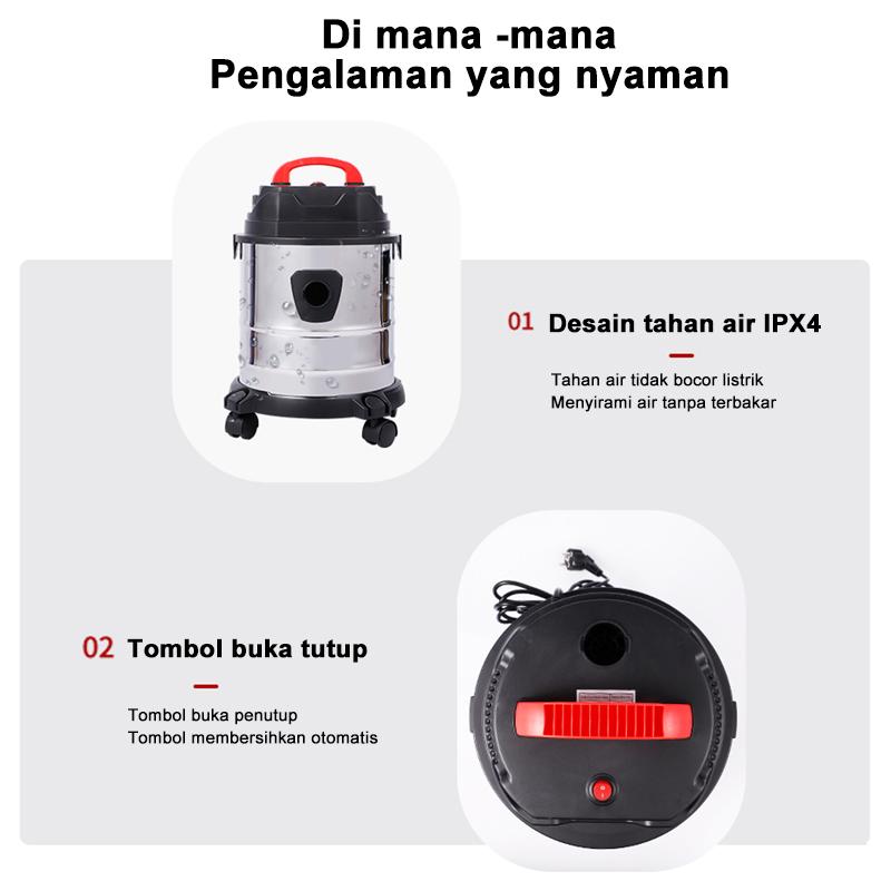 Product Introduction of Promo Guncang Tixx Vacuum Cleaner 35L  3in1 Vakum/Air Hisap/Blower Sedot Debu Basah Kering Vacum Blower Wet Dry Penyedot Debu Merah Stainless vacum  cleaner deerma  vacuum vacum 71