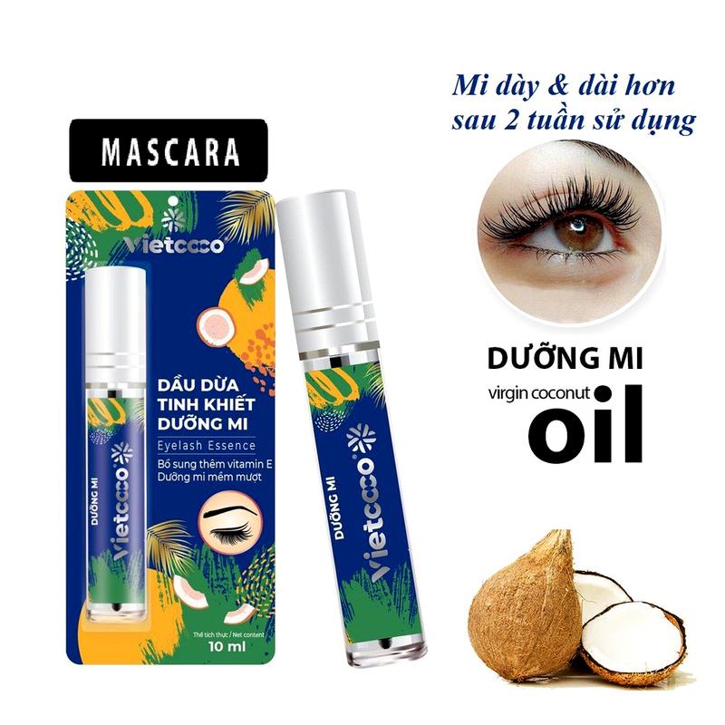 Chuốt mi Lăn môi Dầu dừa tinh khiết mỹ phẩm Vietcoco dưỡng da dưỡng tóc Cosmetic Nữ Trang Điểm Women Mascara
