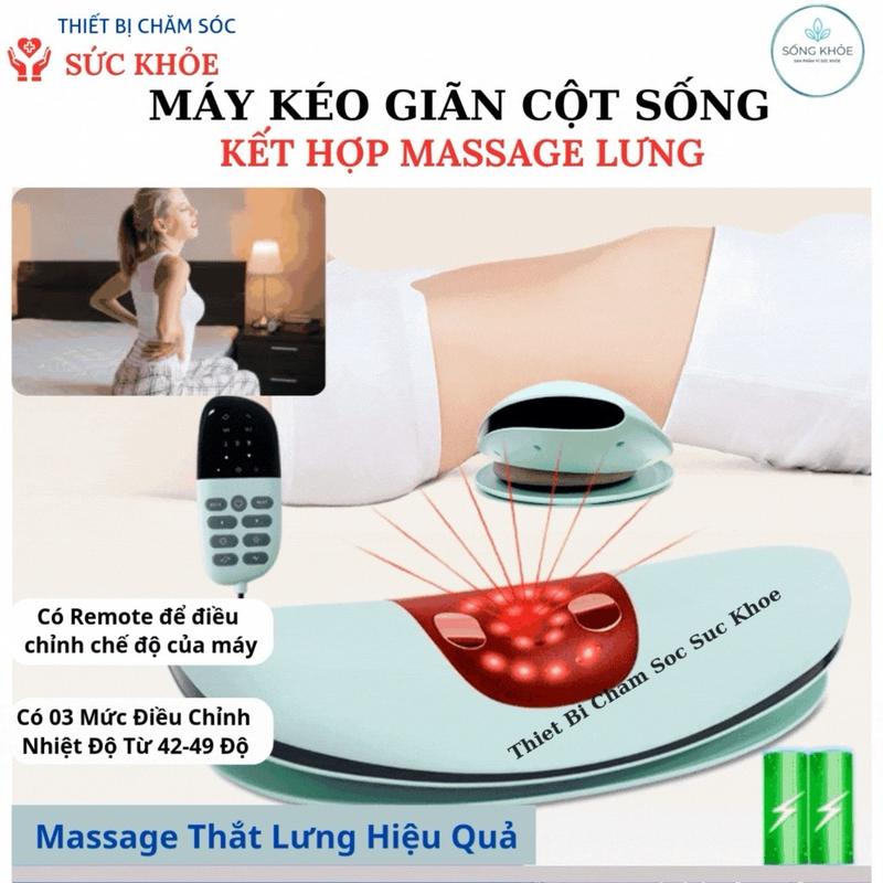 Máy Massage Thắt Lưng Kết Hợp Kéo Dãn Cột Sống & Công Nghệ Xung EMS , Thư Giãn Tại Nhà