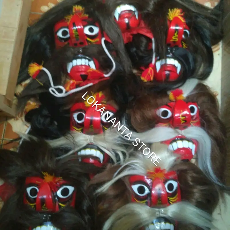 TOPENG GANONGAN (GANONG) BUJANG GANONG PONOROGO MAINAN anak Bulu sintetis 2