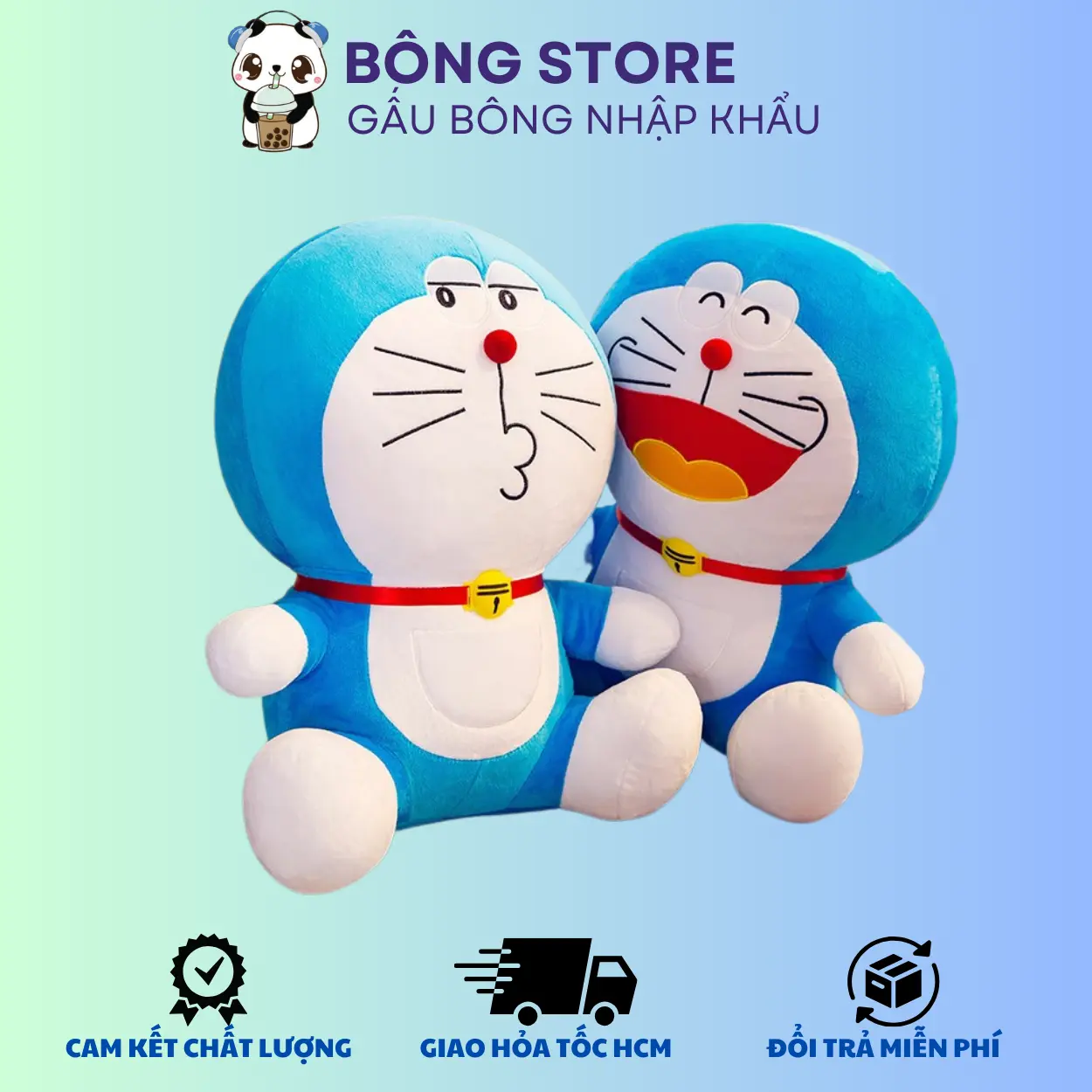 Gấu bông Doraemon 50 cm cực dễ thương - Mèo máy Doremon -Gấu bông hoạt hình - Thú nhồi bông nhập khẩu - Gấu bông giá rẻ