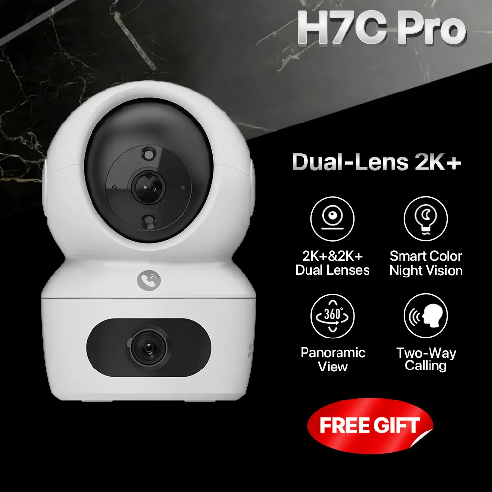 EZVIZ H7C 2k+ 4MP DualLens Pan & Tilt Wi-Fi Security Camera Indoor Camera Smart Color Night Vision