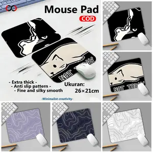 Alas Mouse Ukuran Kecil Estetik untuk Meja, Anti Gores Anti Noda, Mudah Dibersihkan, Cocok untuk Laptop dan PC Desktop Mini