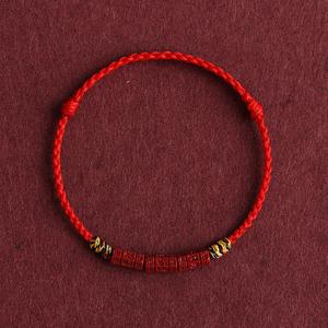 Gelang Tangan Cinnabar, Alamiah, Rantai Tangan, Gelang Kaki, Rantai Kaki, Tali Jalinan Berbilang Warna, Hadiah Bangles Bracelets