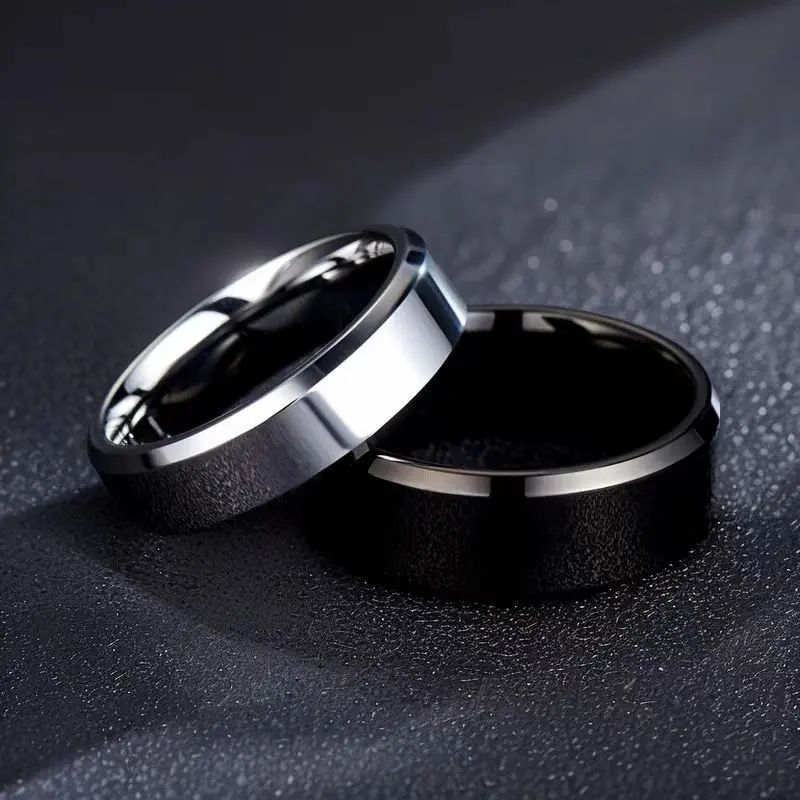 Simple titanium steel ring ring 6mm wide personality does not fade niche
