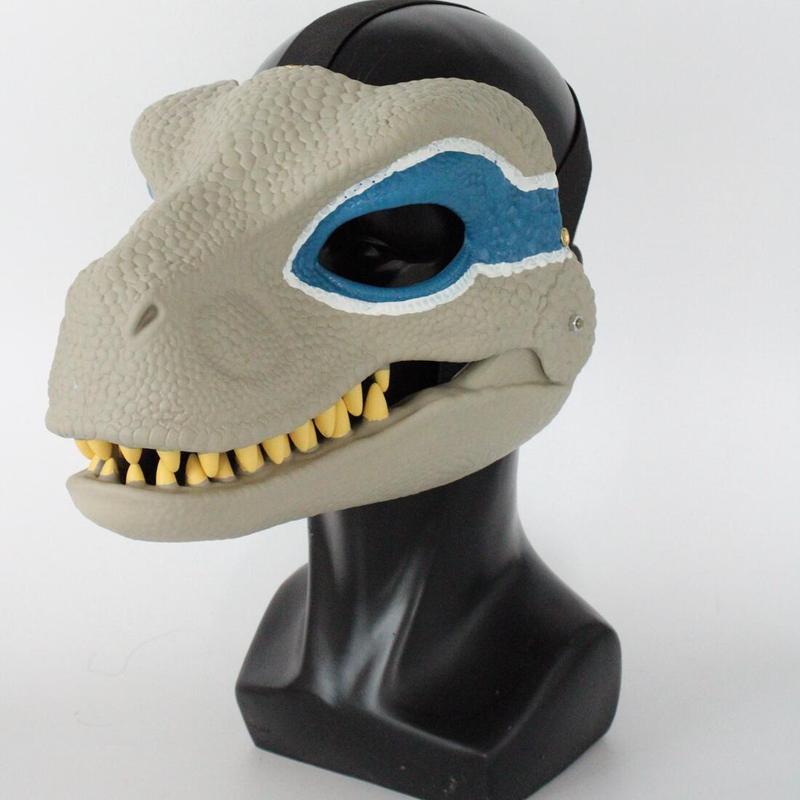 mask role playing props performance headwear Jurassic World Raptor Dinosaur Festival children's toy carnival gift 2