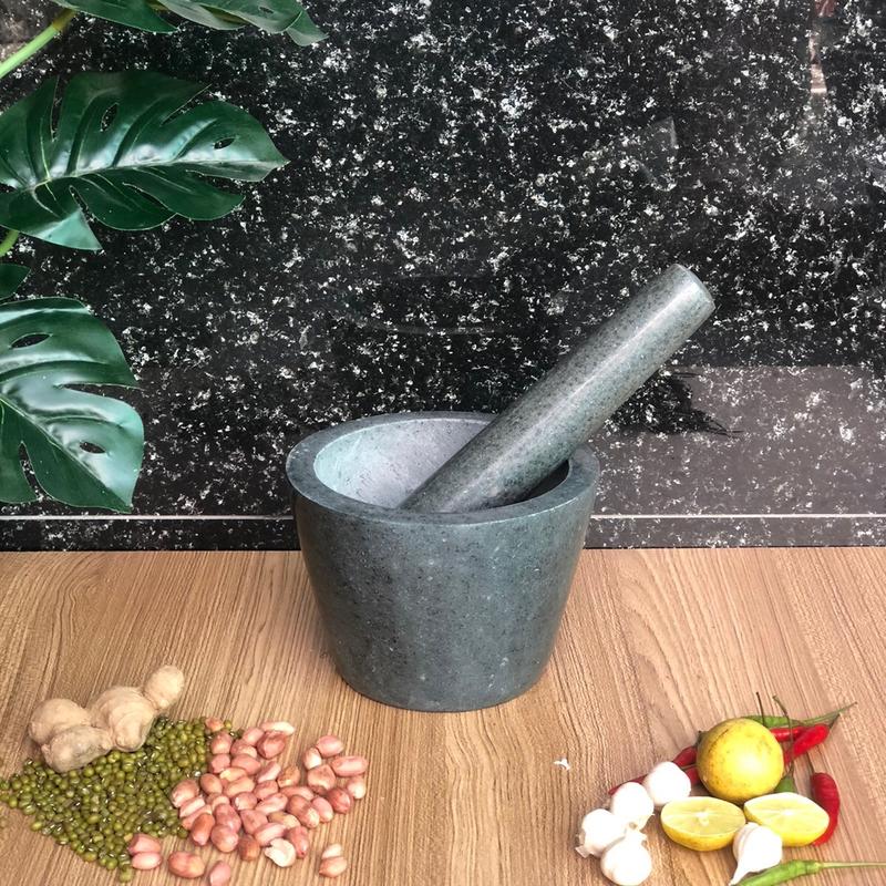 Bộ chày cối đá đánh bong ĐK 15cm 2