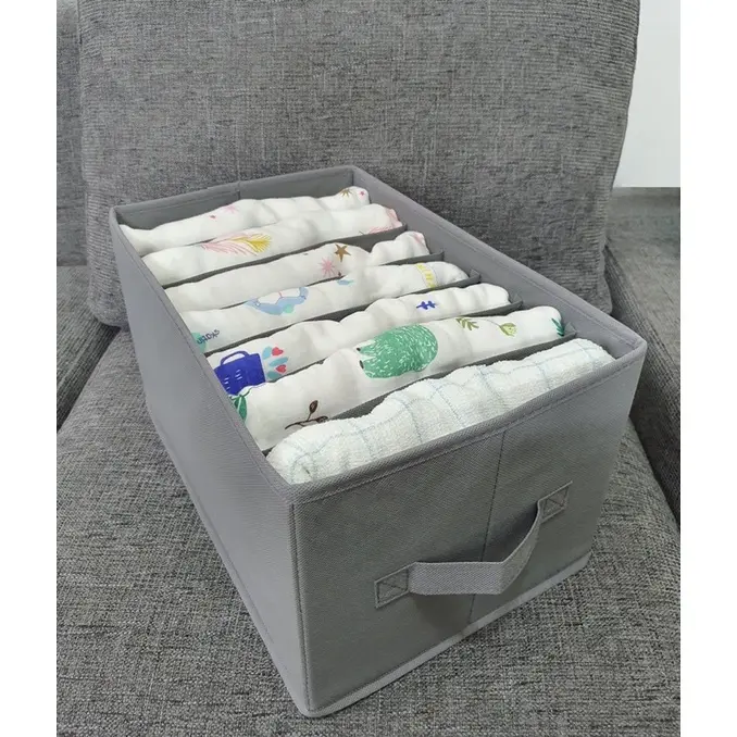 Hộp Vải Đựng Quần Áo - Hộp Đựng Chia Ngăn Sắp Xếp Tủ Quần Áo Vải Không Dệt Cao Cấp 4