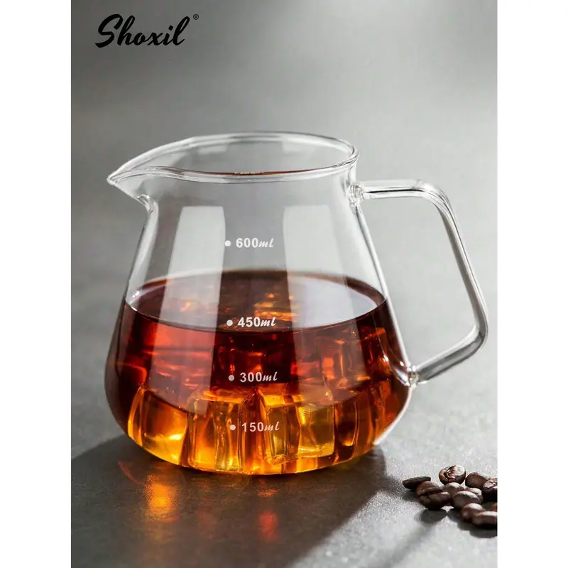 #KUP shoxil 1pc V60 Coffee Server | Heat Resistant Glass Pot | Pour Over Coffee Server | Hand Drip Pour Over Coffee Maker 3