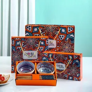 Mangkok Set Mangkuk Jepang Keramik Set Souvenir Kado Gift Japanese Bowl Set PREMIUM QUALITY Bunga Mangkuk Hampers